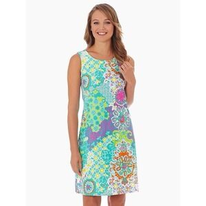 Jude Connally Beth Dress Small Floral Geometric Jude Cloth Vacation Resort